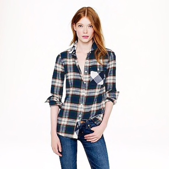 J. Crew Tops - J. Crew Deep Ivy Plaid Shirt
